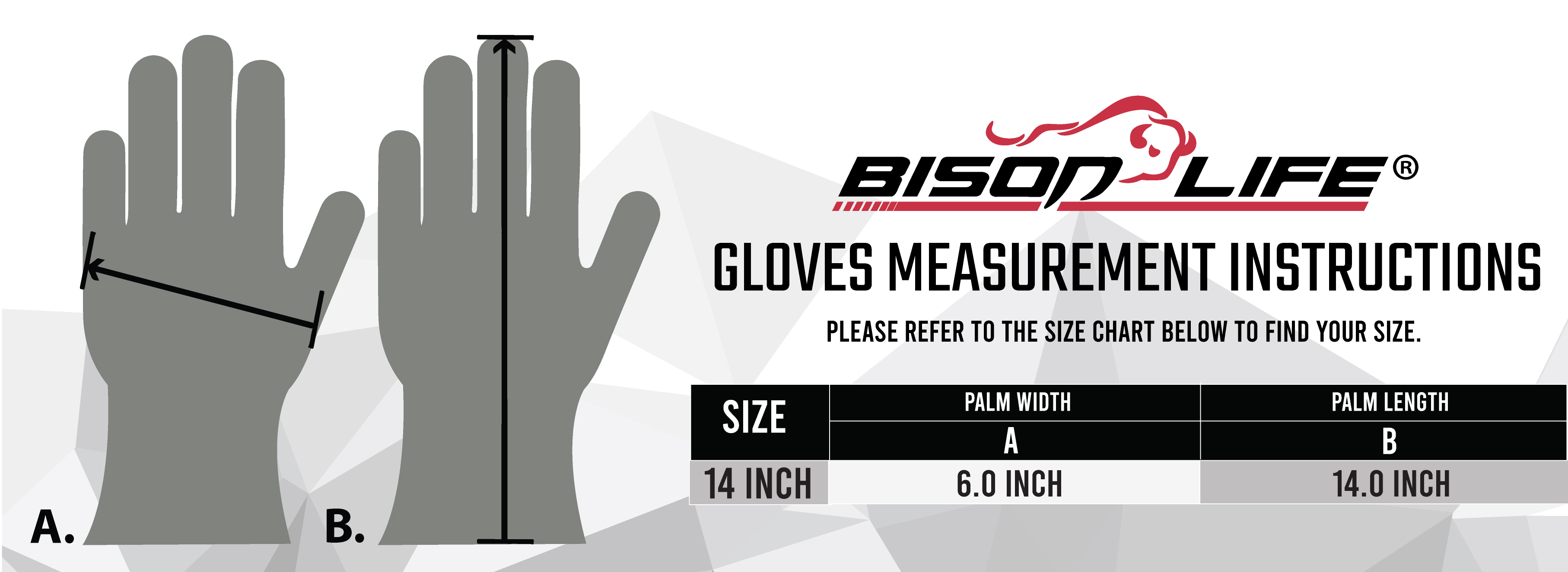 Safe Handler TIG Welding Work Gloves Size Chart