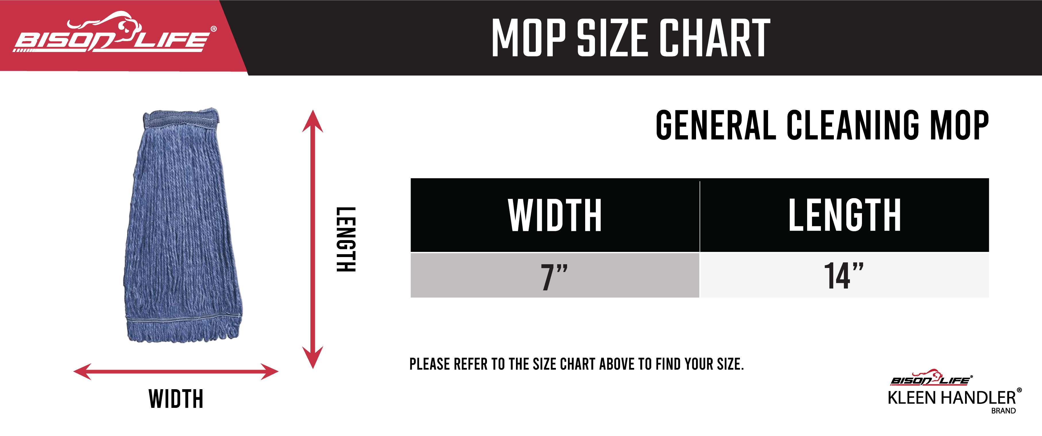 mop size chart