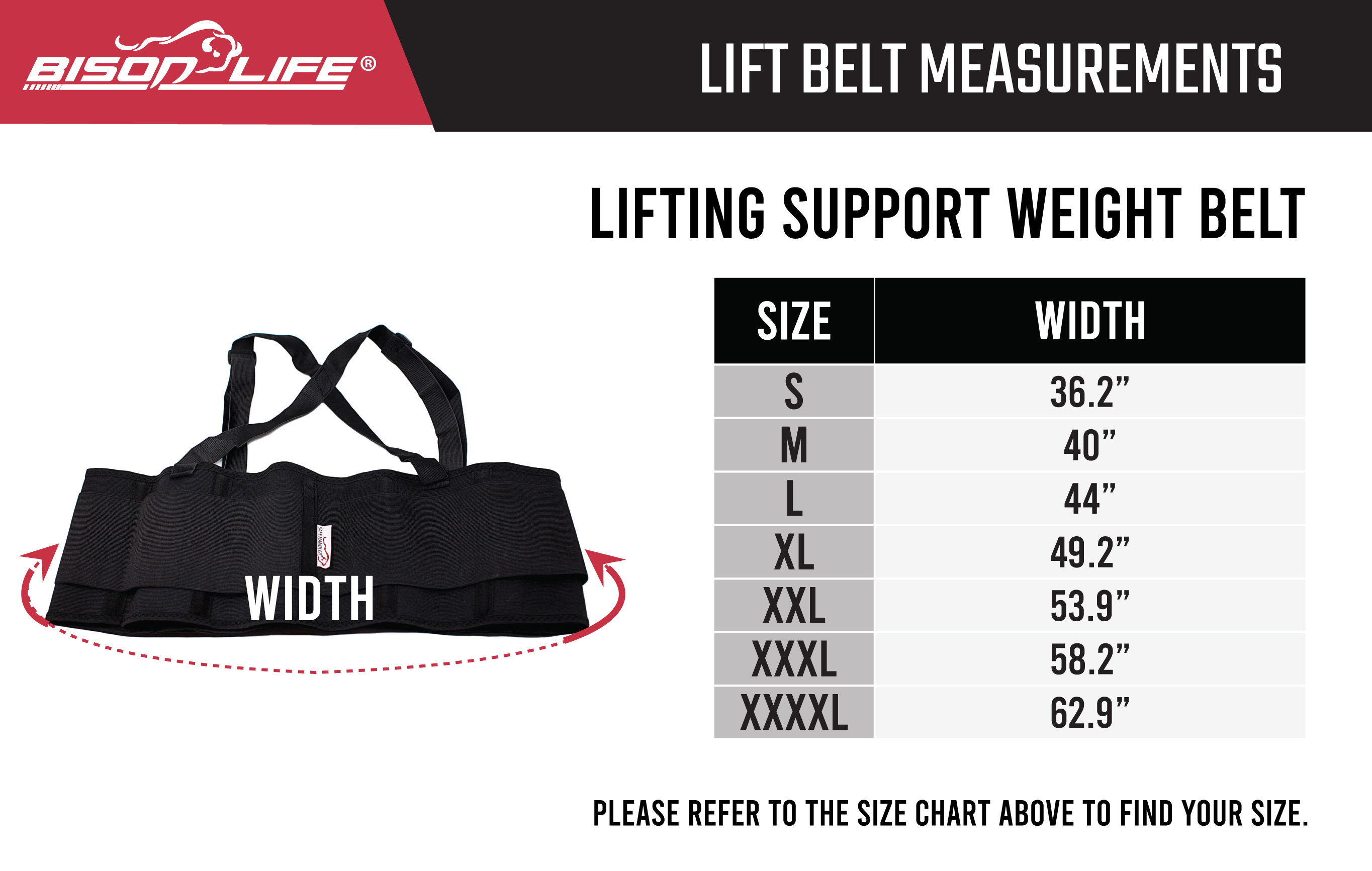 Safe Handler Lifting Support Weight Belt Size Chart