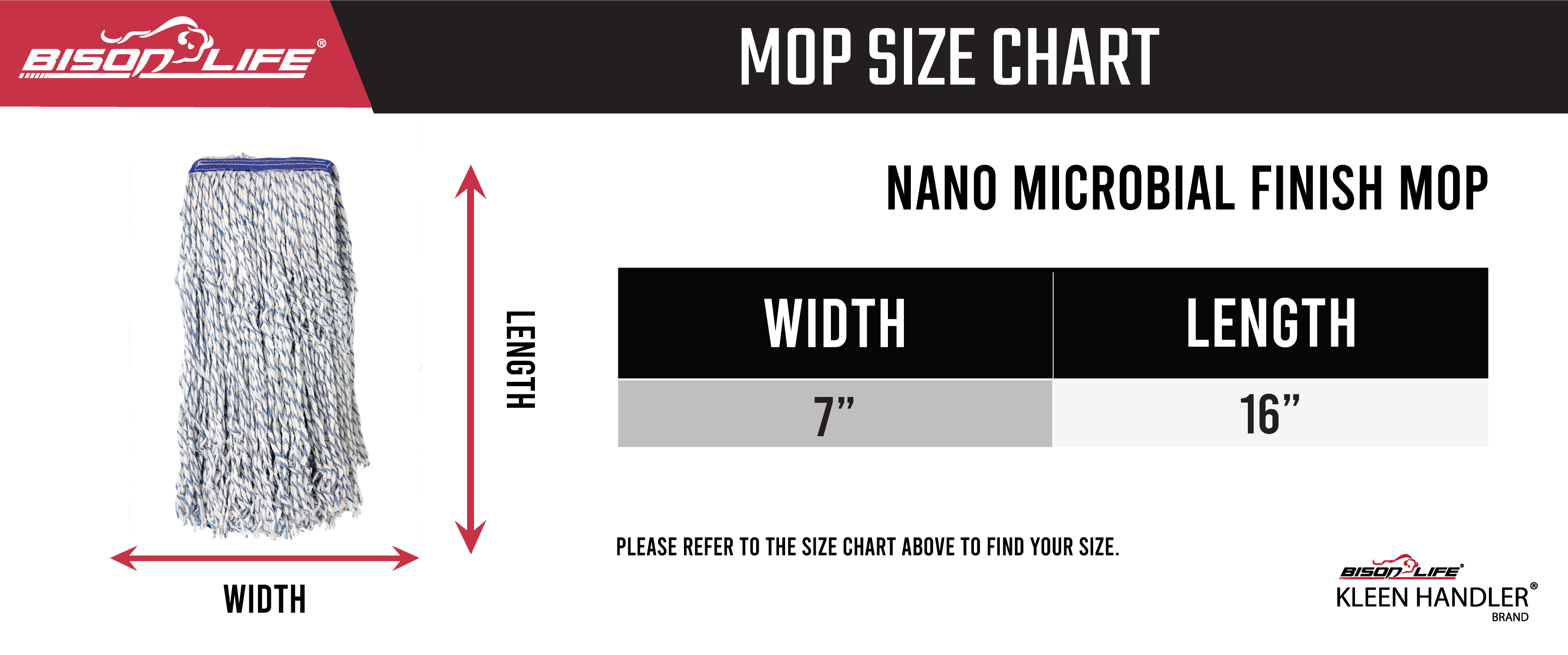 Nano Microbial Finish Mob Size Chart