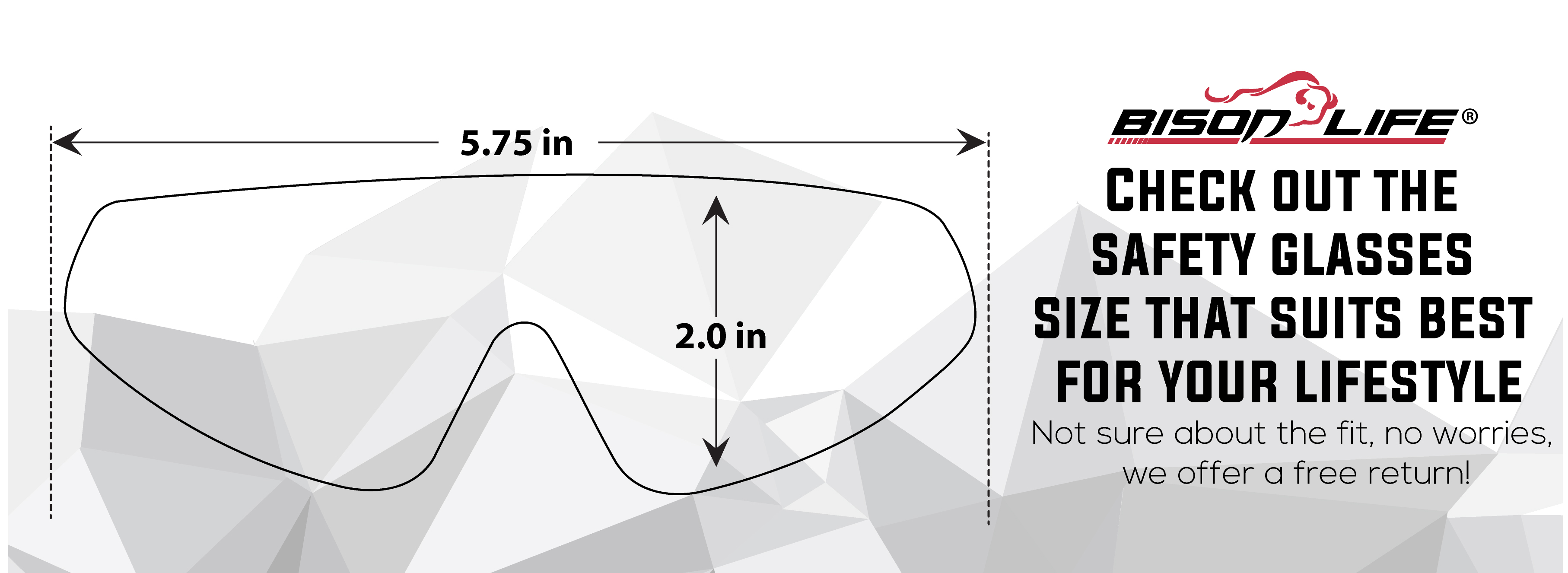 Zayaan Health Simone Temple Safety Glasses Size Chart