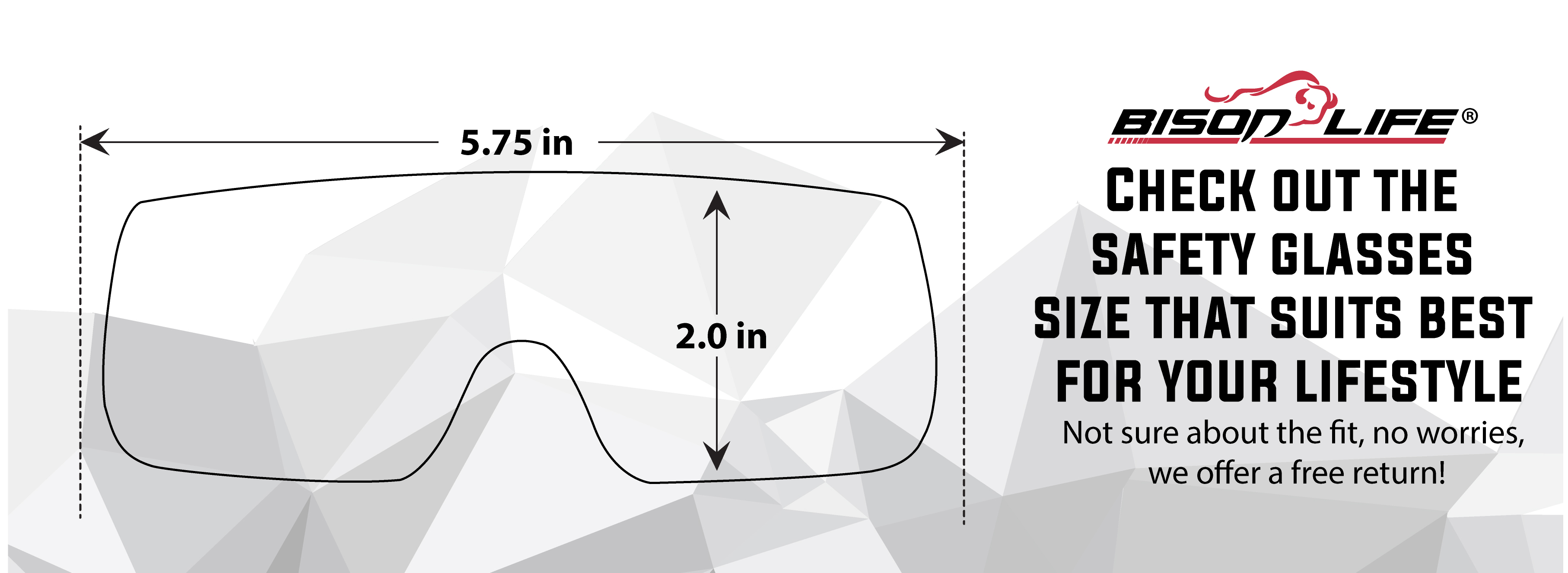 safety glasses size