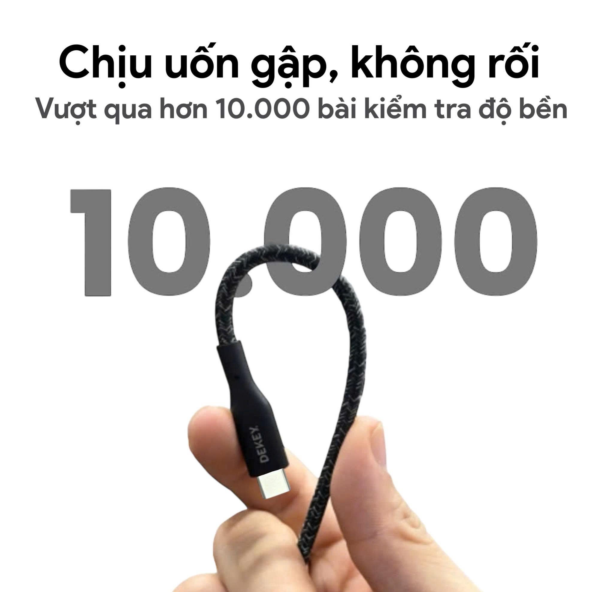 Cáp Dekey Power Pioneer Cáp USB Type C sang Type C, 60W 5