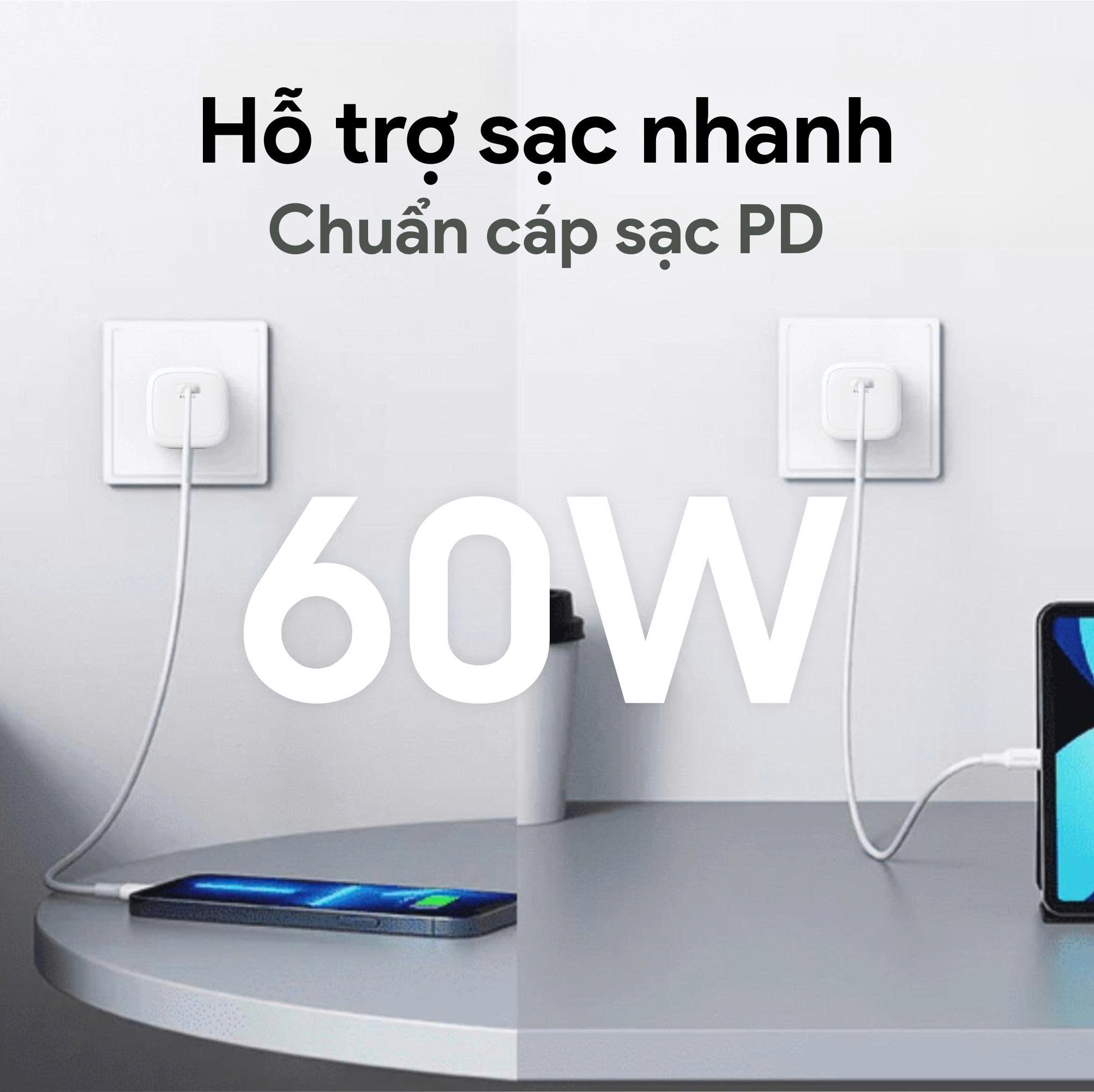 Cáp Dekey Power Pioneer Cáp USB Type C sang Type C, 60W 6