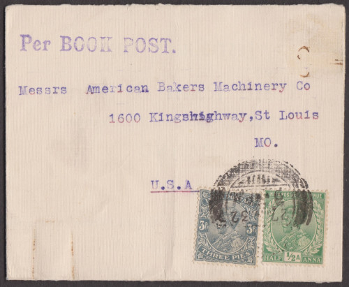 India/Pakistan NW Frontier: folded letter to Missouri 27May1932