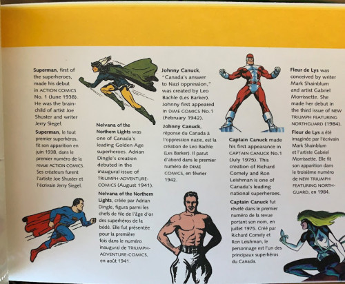 Canada Superheroes Booklet Scott Nr 1579-83 (1995) inside back cover