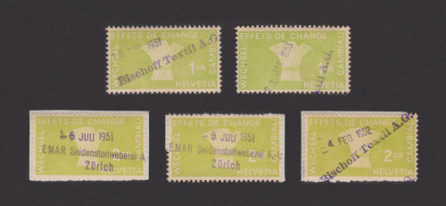 1940s Wheat-Sheaf  Revenue Stamps of Switzerland (7)