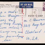Australia-Tied-Airmail-Label-Melbourne-USA-25MAR1963