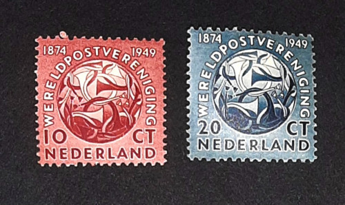 Netherlands 323-24, 75th Anniversary UPU, 1949, mnh