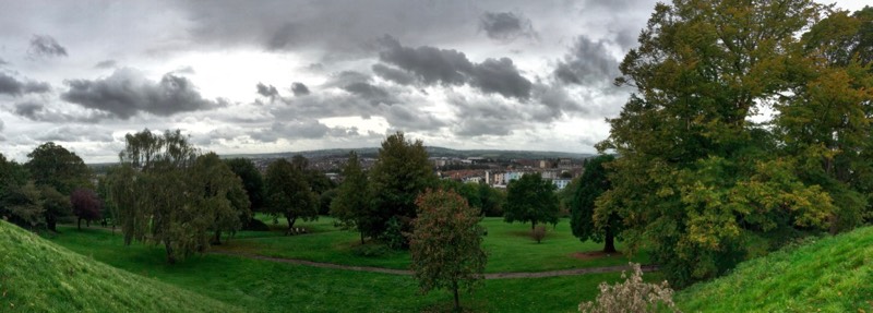 Panorama from Brandon Hill Park, Bristol