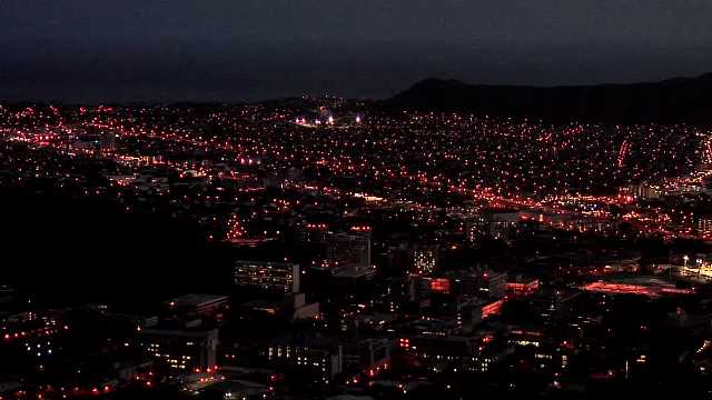 Elevated View of Honolulu early Evening, Hawaii, USA, 2000s