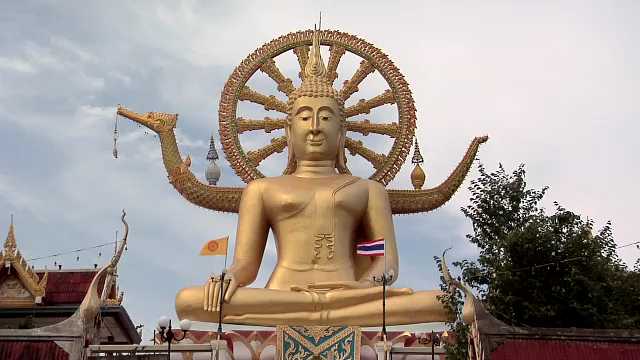 Thailand, The Big Buddha at Wat Phra Yai in Thambon Bo, Koh Samui, 2000s