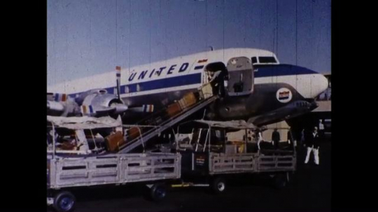 New York International Airport, Cargo and Passeneger Planes, USA, 1950s