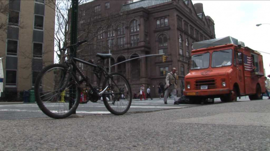 New York City, Greenwich Village, Bicycle, Food Truck, USA, 2000s