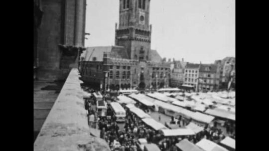 Bruges, Market Day, Belgium, 1950s