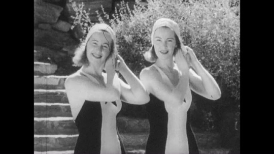 Twin Sisters Swimming Team, Palm Springs, California, USA, 1940s