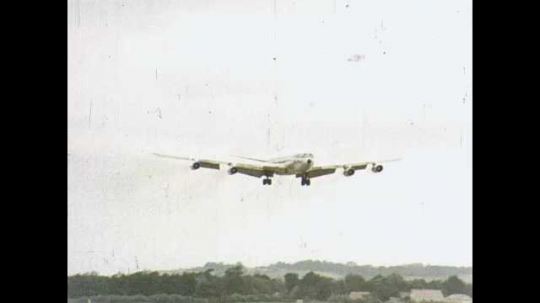 Airplane Landing, Airport, New Zealand, 1960s