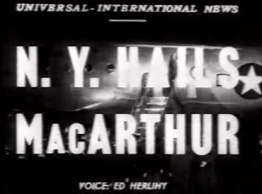  New York City Hails General Douglas MacArthur, USA, 1951