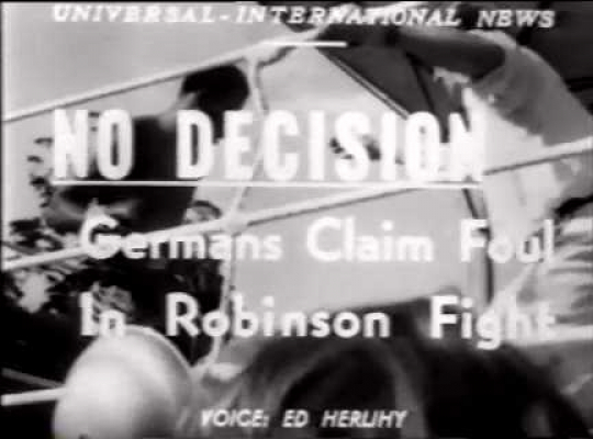 Boxing, Sugar Ray Robinson vs Gerhard Hecht, Germany, 1951