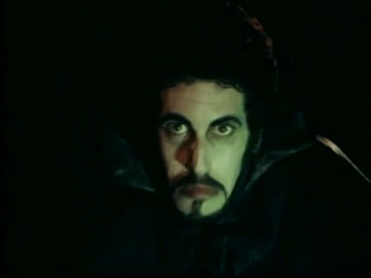 Dracula Attacks Man in Graveyard at Night, USA, 1970s - 028003-000256