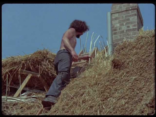 Roof Thatching, England, UK, 1970s
