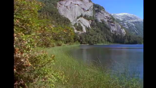 Andes Lake, wide shot, Argentina, shot on Eastman Kodak film - Footage File