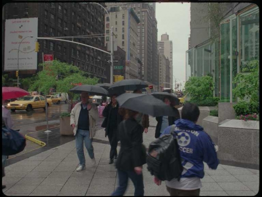 New York City, Pedestrians in the Rain, USA, 1990s #8