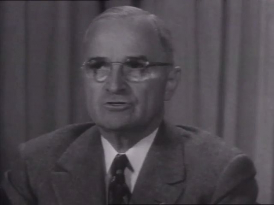 Truman Honored With Canadians, Signs European Recovery Program, Marshall Plan USA, 1940s