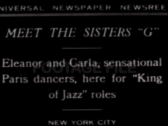 French Sisters and Dancers Arrive in New York City For King of Jazz Roles, USA, 1929