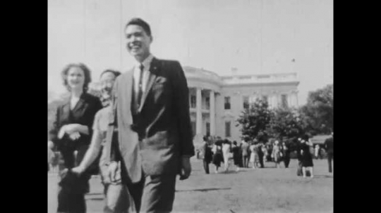 International Students Visit President John F. Kennedy at the White House, USA, 1960s