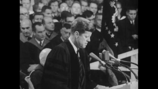 President John F. Kennedy Speech on Power and Poetry, USA, 1960s