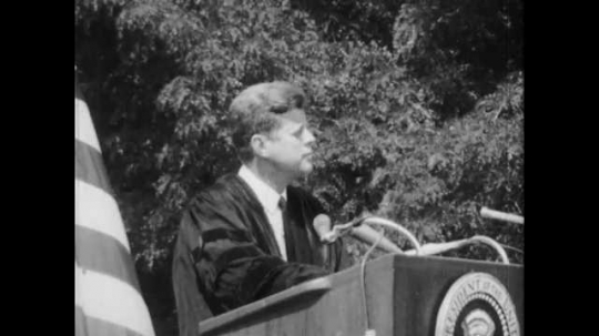 President John F. Kennedy Speech on Problem Solving, USA, 1960s