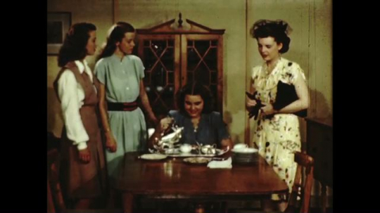 The Etiquette of a Formal Tea: Practicing Serving Tea, USA, 1940s