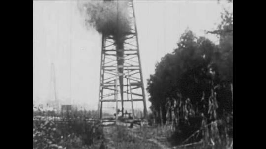 Oil Well Gushing, USA, 1900s