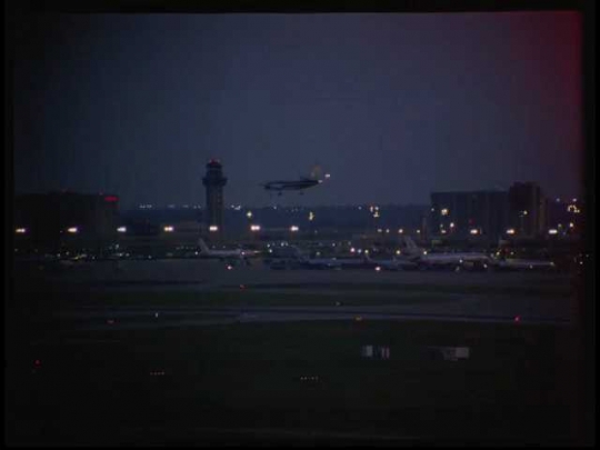 Dallas Fort Worth Airport, Night, USA, 1990s
