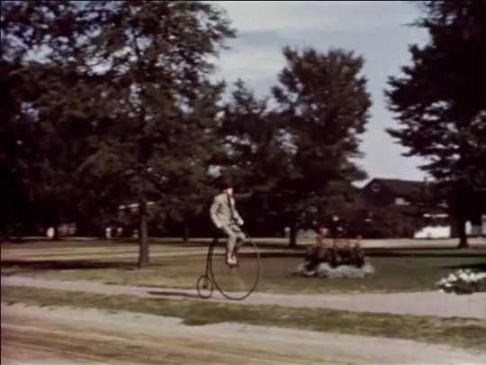 Man Riding Unicycle, USA, 1950s