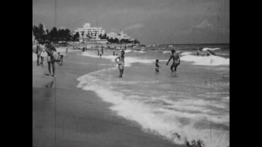 American South, Beaches, USA, 1940s