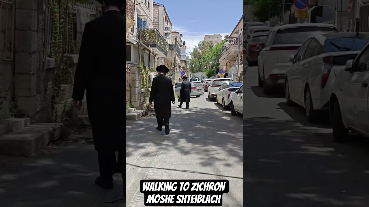 Walking to Zichron Moshe Shteiblach