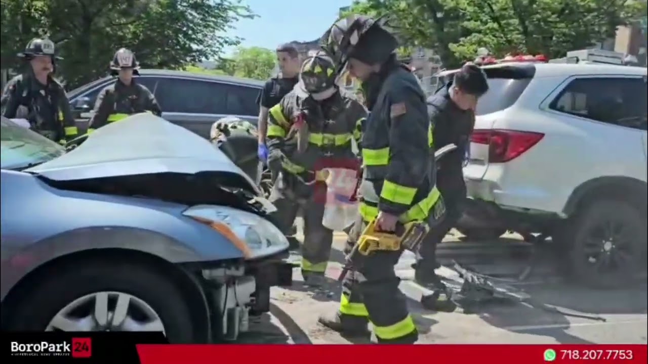 Accident resulting in one person being injured, on Ocean Parkway at 18th Avenue.