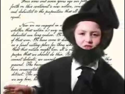 Adina Kramer recites the Gettysburg Address