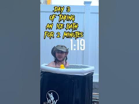 Taking an ice bath #day3