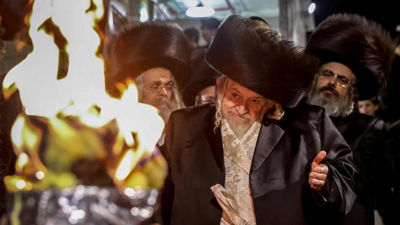 האדמו״ר מטעמעשוואר בהדלקה וחלאק׳ה מירון | Timasvar Rebbe in Meron