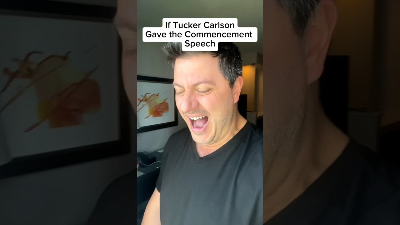 Tucker Carlson Commencement Speech #shorts #comedy #impression #satire #tuckercarlson