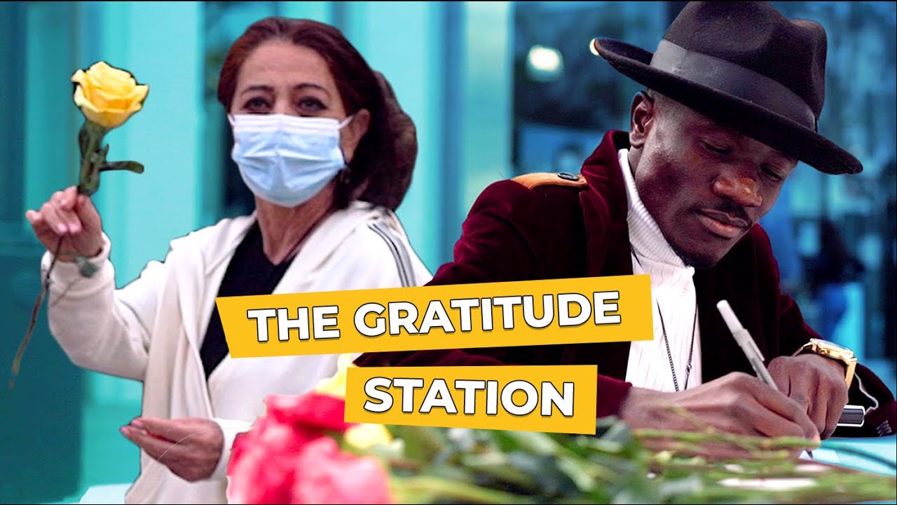 Challenging Strangers To Practice Gratitude - (The Gratitude Station)