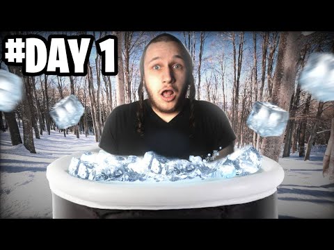 Cold exposure taking a ice Bath
