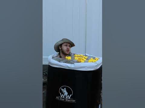 Taking a ice bath #day25
