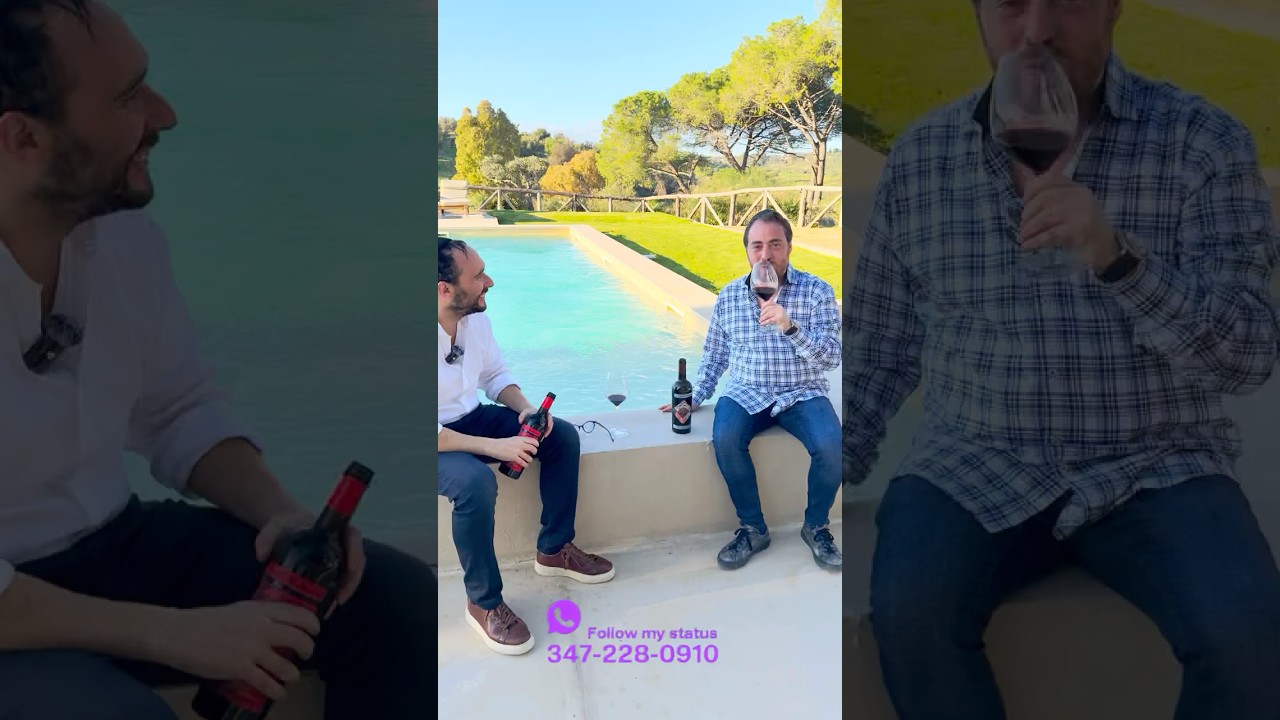 Poolside at Feudi del Pisciotto Winery in Sicily