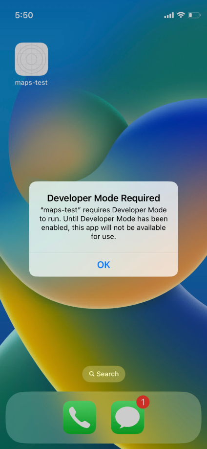 Developer mode required error