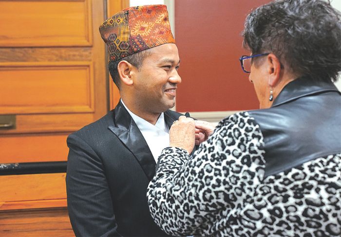 Nepalese man joins Ashburton JP family