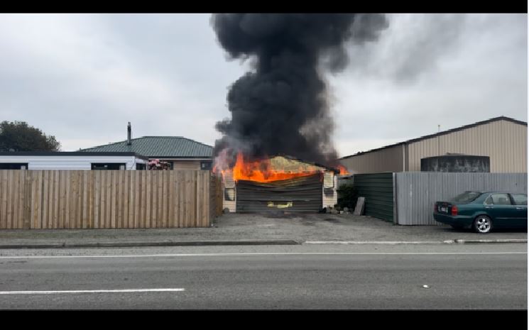 Fire drama near Timaru